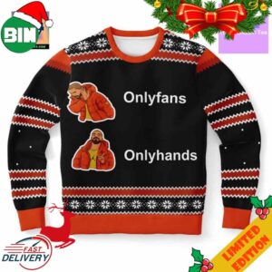 Onlyfans And Onlyhands Meme Ugly Sweater