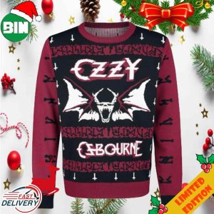 Ozzy Osbourne Fan Gifts 2023 Christmas Ugly Sweater