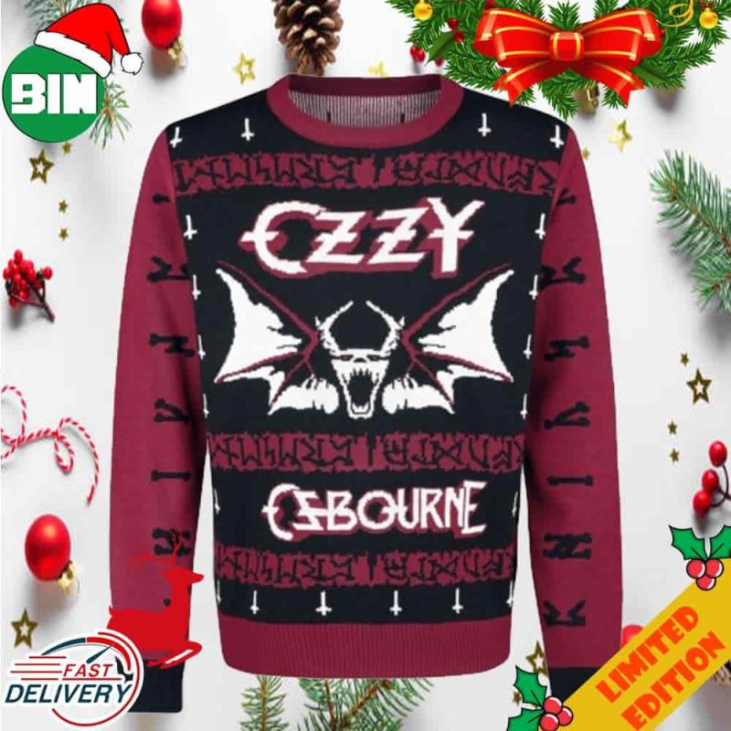 Ozzy Osbourne Fan Ts 2023 Christmas Ugly Sweater Binteez