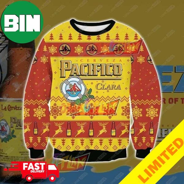 Pacifico Clara Beer Xmas Funny 2023 Holiday Custom And Personalized Idea Christmas Ugly Sweater 3D