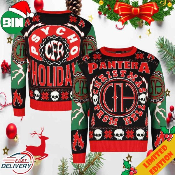 Pantera Christmas From Hell Holiday Gift 2023 Ugly Sweater