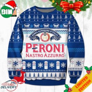 Peroni Nastro Azzurro Beer Ugly Christmas Sweater