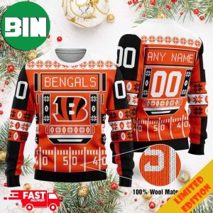 Personalized Cincinnati Bengals Ugly Christmas Sweater For Men And Women