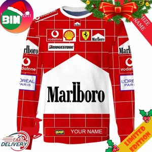 Personalized Marlboro Scuderia Ferrari Branded Unisex Christmas Ugly Sweater
