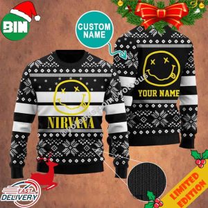 Personalized Nirvana Rock Band Ugly Xmas Sweater