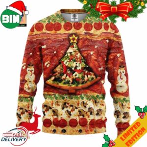 Pizza 3D Ugly Christmas Sweater Amazing Gift Idea Thanksgiving Gift