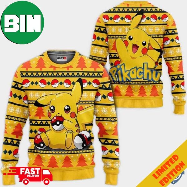 Pokemon Pikachu 3D Ugly Christmas Sweater Xmas Gifts For Men And Women