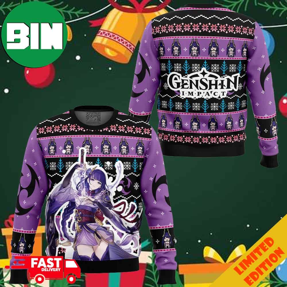 Raiden Genshin Impact Ugly Christmas Sweater For Men And Women