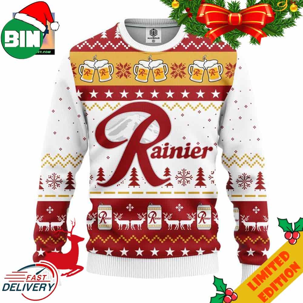 Rainier Beer Ugly Christmas Sweater Amazing Gift Idea Thanksgiving Gift