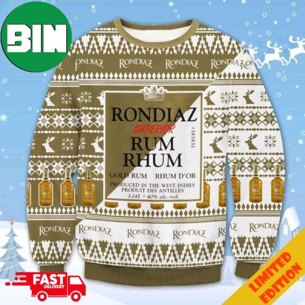 RonDiaz Rum Rhum Superior Ugly Christmas Sweater