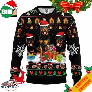 Rottweiler 2 Ugly Christmas Sweater Amazing Gift Idea Thanksgiving Gift