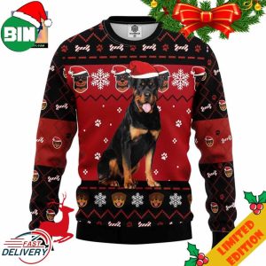Rottweiler 3D Ugly Christmas Sweater Amazing Gift Idea Thanksgiving Gift