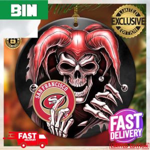 San Francisco 49ers NFL Skull Joker 2023 Holiday Gifts Christmas Tree Decorations Ornament