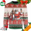 Santa Bob Ross Happy Little Christmas Ugly 3D Sweater