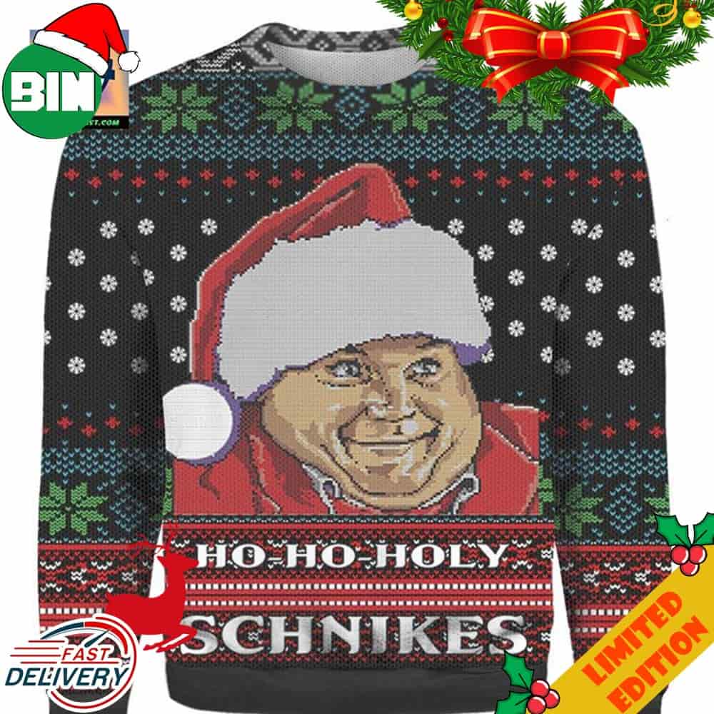 HO HO Holy Schnikes Chris Farley Ugly Christmas Sweater