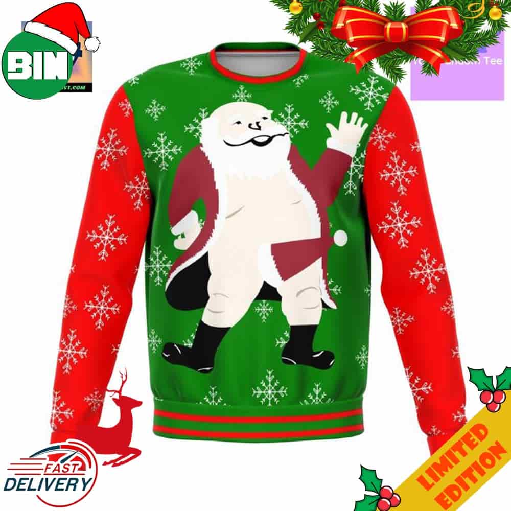 Santa Offensive Meme 2023 Ugly Sweater - Binteez