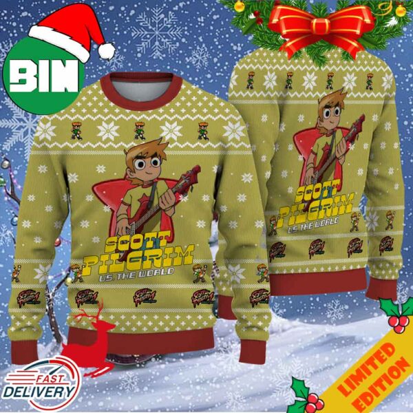 Scott Pilgrim vs The World Netflix Anime Series Takes Off Movie 2023 Christmas Fan Gifts Ugly Sweater