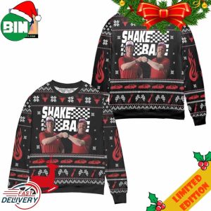 Shake And Bake Talladega Nights Reindeer Pattern Ugly Christmas Sweater