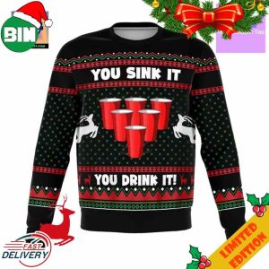 Sink And Drink For For Meme 3D Ugly Christmas Sweater