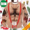 Reindeer Tits Red Pattern Ugly Sweater