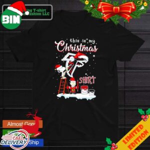 Snoopy and Charlie Brown NFL Atlanta Falcons This Is My Christmas T-Shirt
