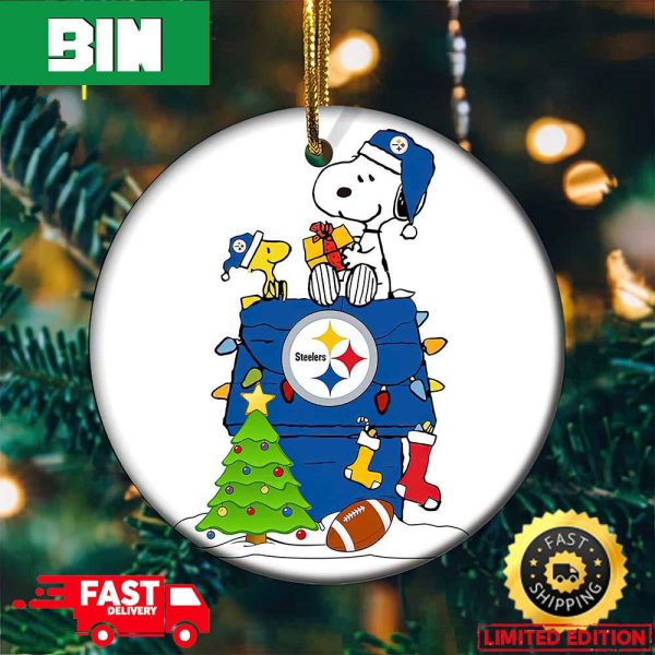 Snoopy x Pittsburgh Steelers NFL Player 2023 Christmas Ornament