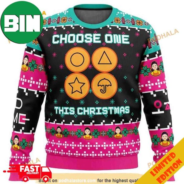 Squid Game Series Choose One Shape Ugly Sweater