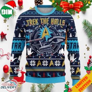 Star Trek The Halls Christmas 2023 Holiday Ugly Sweater