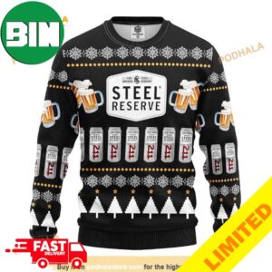 Steel Beer Drink Lovers Xmas Funny 2023 Holiday Custom And Personalized Idea Christmas Ugly Sweater