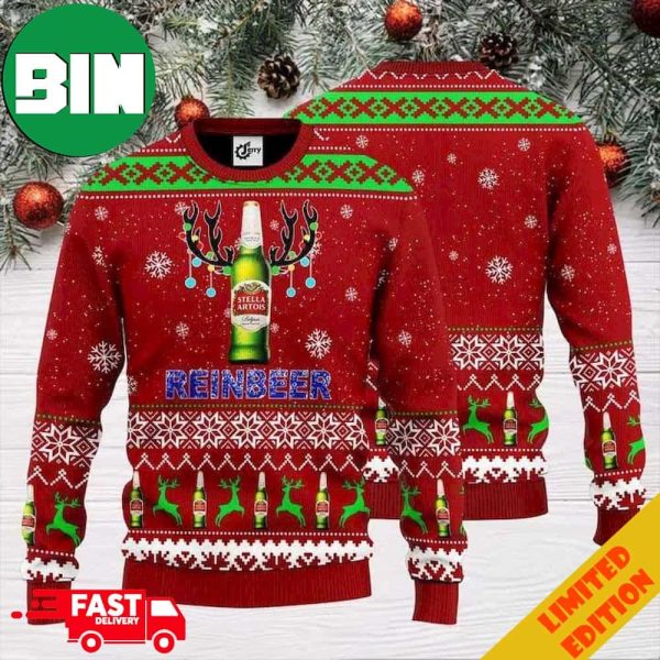 Stella Artois Reinbeer Ugly Christmas Sweater For Men And Women