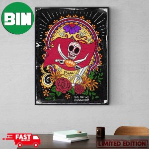 Tampa Bay Buccaneers Dia De Los Muertos Por La Cultura 2023 Poster Canvas