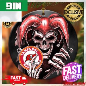 Tampa Bay Buccaneers NFL Skull Joker Xmas Custom Name Tree Decorations Ornament For Fans