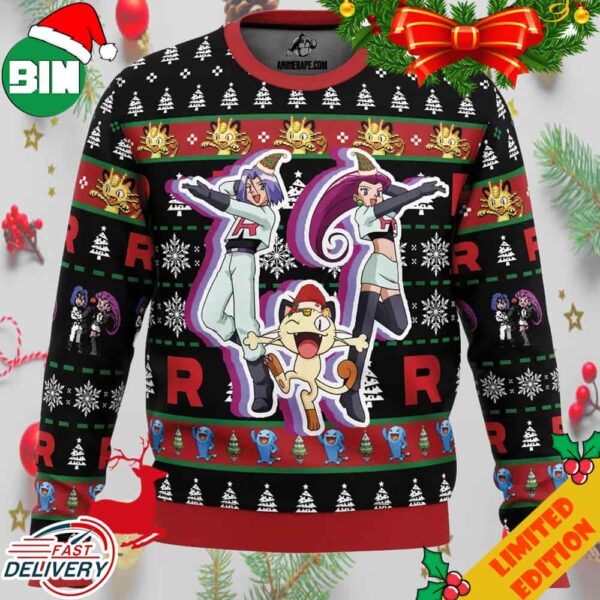 Team Rocket Pokemon Ugly Christmas Sweater