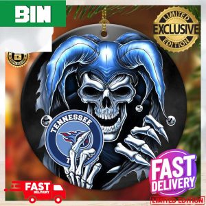 Tennessee Titans NFL Skull Joker Xmas Custom Name Tree Decorations Ornament For Fans