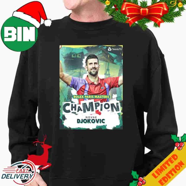 Tennis Rolex Paris Masters Champion Novak Djokovic A Record Extending 40th Masters 1000 Title T-Shirt