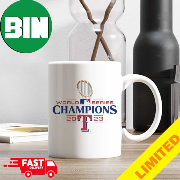 Texas Rangers 2023 MLB World Series Champions Logo Fan Gifts Ceramic Mug