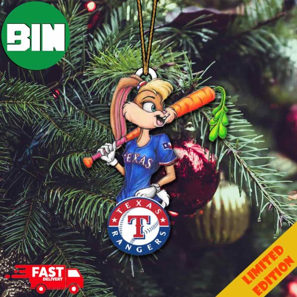 Texas Rangers x Looney Tunes Limited Edition 2023 Art MLB World Series Champions Tree Decorations Ornament