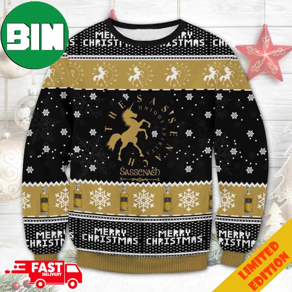 The Sassenach Blended Scotch Whisky Ugly Christmas Sweater For Men And Women