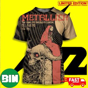 Tonight In M72 St Louis Met On Tour M72STL World Tour Metallica With Pantera At The Dome At America’s Center 3rd November 2023 3D T-Shirt