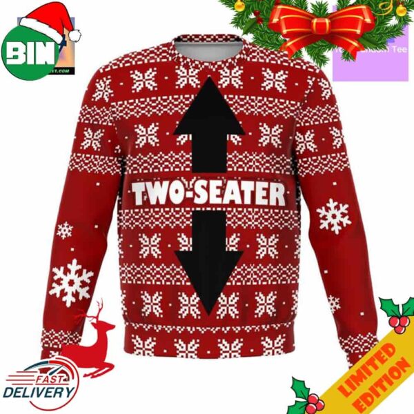 Two Seater Meme 2023 Design 3D Ugly Christmas Sweater