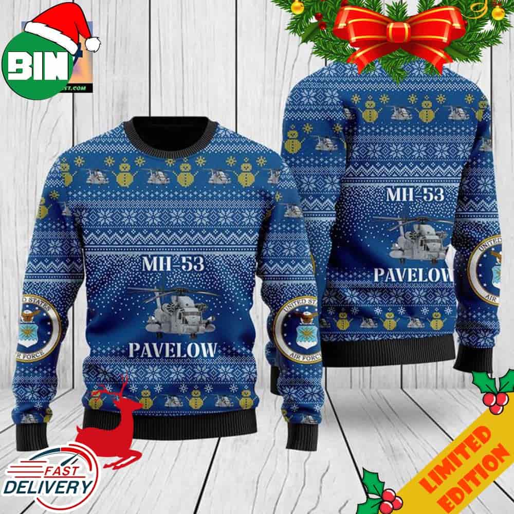 US Air Force Sikorsky MH-53 Pave Low Christmas Sweater 3D Ugly Sweater