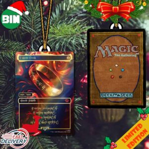 Ultra Rare Magic Card 2 Millions Dollar Of Post Malone The Gathering Colletion The One Ring Two Sides Christmas Ornament