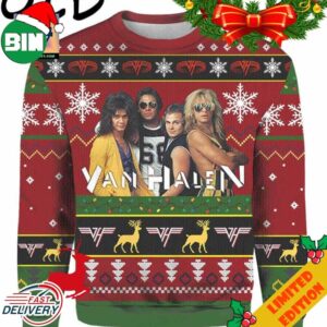 Van Halen Rock Band Members Ugly 3D Christmas Sweater