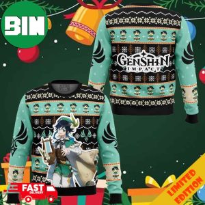 Venti Genshin Impact Ugly Christmas Sweater For Men And Women