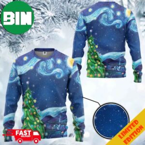 Vincent Van Gogh Starry Night Art Christmas 2023 Holiday Ugly Sweater For Men And Women