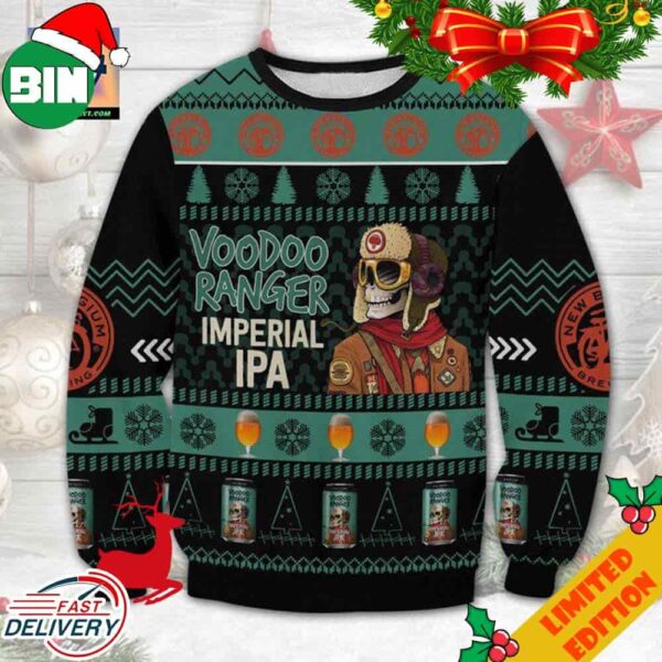 Voodoo Ranger Imperial IPA Beer Ugly Christmas Sweater