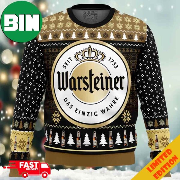 Warsteiner Ugly Christmas Sweater For Beer Lovers