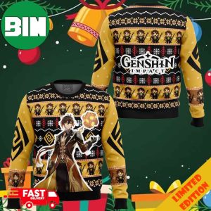 Zhongli Genshin Impact Ugly Christmas Sweater For Men And Women