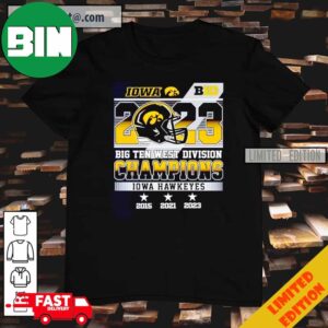 2023 Big Ten West Division Champions Iowa Hawkeyes T-Shirt