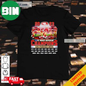 2023 NFC West Division Champions San Francisco 49ers 1970 2023 T-Shirt